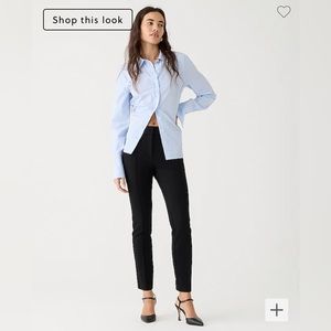 J Crew Tall Skinny Trouser in Italian Ponte black 8T